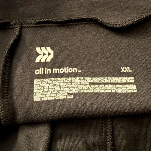 Men's Ponte Jogger Pants - All in Motion Black Onyx XXL (zip pocket) - Picture 3 of 4